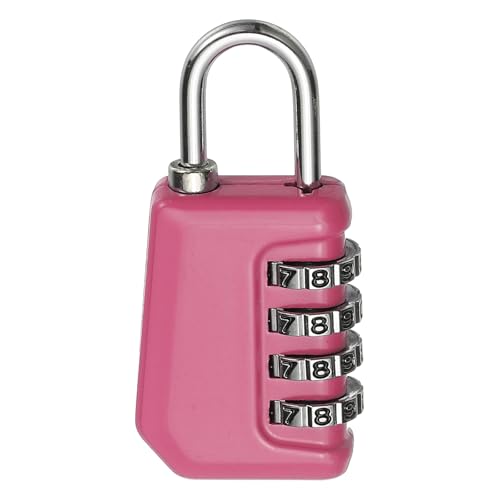 Image of MECCANIXITY Combination Lock, 4 Digit Padlock Combination Outdoor Waterproof Locker Lock for Gym Luggage Home Sports Hasp Storage, Pink Pack of 1
