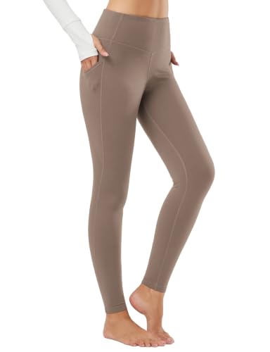 Image of baleaf Women's Fleece Lined Leggings, High Waisted | Thermal Warm Winter Tights, Thick Yoga Pants, Cold Weather, with Pockets