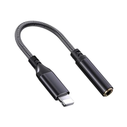 ZFRITP Un Adaptateur Lightning Jack 3,5 mm[Certifié MFi ],Adaptateur Lightning Jack Supporter Microphone Appels Commande Filaire i Phone Ecouteur HiFi pour i Phone 14/13/12/11/X/8/7/Pad/i-OS.