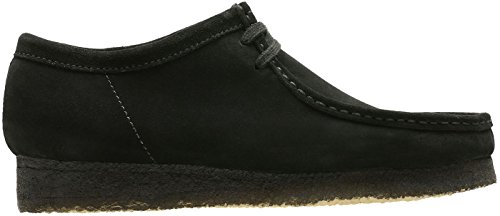 Image of Clarks Men's Wallabee Shoe, Black Suede, 95 M US