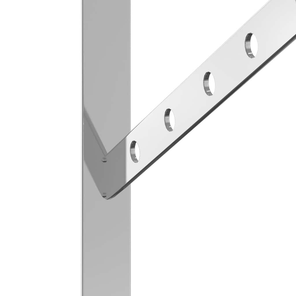 Soportes para estanterías (4 unidades, 23,5 x 2,5 x 15,5 cm, acero inoxidable, robusto, soporte de pared para estantes flotantes, consola de estantería, almacenamiento de garaje, capacidad de