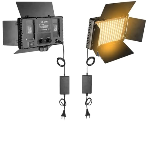 800 LED Çift Modlu Bataryalı ve Fişli Fotoğraf Stüdyosu Işığı - Aydınlatma, Görsel Fotoğraflama, Kamera, Youtuber, Twitch Yayıncı Işığı (LED U800 Beyaz Işık)