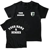 lepni.me Camiseta de Fútbol Personalizada para Niños – Pakistán | Tu Nombre y Número | Insignia con la Bandera Pakistaní | Camiseta Personalizada | Copa del Mundo 2026 (14-15 años Negro Multicolor)