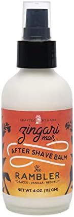 Zingari Man - The Rambler After Shave Balm - Soothing Post-Shave Treatment to Ease Dry, Irritated Skin - Scented Lotion for Men's Skincare with Moisturizers that Hydrate Skin on the Face and Neck, 4oz
