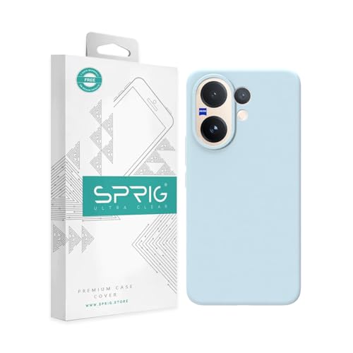 Image of SPRIG Compatible with Vivo V60 Premium SilkTone Back Cover Drop Tested Shock Proof Mobile Case for Men, Women, Boys and Girls with Camera Protection (Light Blue)