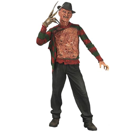 Figurine Freddy Krueger Zhongkaihua - 18 cm - Modèle en PVC - Décoration Noël, maison, bureau - Collection anniversaire - Décoration Halloween - Cadeau...