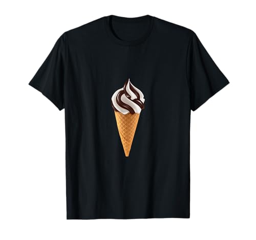 Vanilla Chocolate Swirl Ice Cream Cone T-Shirt