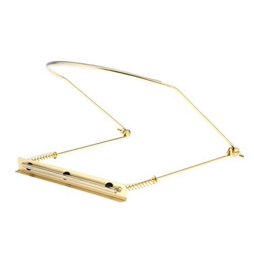 JunZheHub Steel Harmonica Holder with Adjustable Neck Mount, Gold for 24 Holes - Thumbnail 2