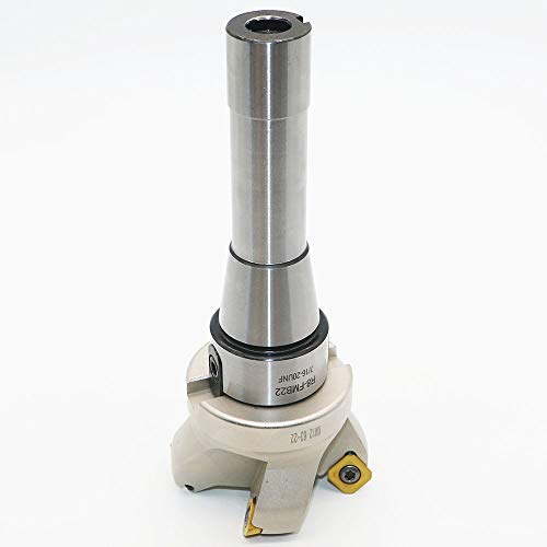 Image of 2.5 Inch Face Milling Cutter Holder KM12 63MM CNC end Milling Cutter + R8-FMB22 Shank Face Shell Mill Arbor + 4pcs SEHT1204 Carbide Inserts + 8mm Hexagon Wrench + T20 Wrench CNC Machine Tools