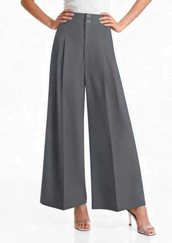 Image of PRETTYGARDEN Women's High Waisted Wide Leg Dress Pants