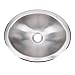 Xiuganpo Small Stainless Steel Round Sink, 13.23x10.63x4.72in Brushed Mirror Finish RV Kitchen Sink with Drain Accessories, Oval Bowl for Cars Boats Yachts RVs, 13.23x10.63x4.72 in