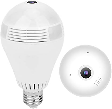 Telecamera WiFi A Lampadina E27 Con Rotazione 355° E Visione Notturna A Colori – Rilevamento E Tracciamento Movimento, Audio Bidirezionale, Allarme – Per Esterni E Interni