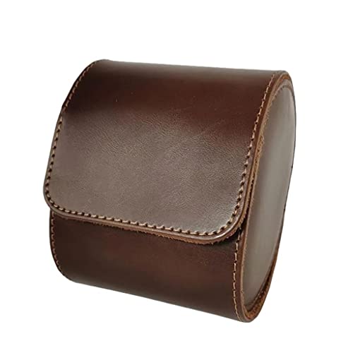 Boîte de rangement de montre antichoc en cuir véritable avec fente de maintien