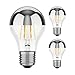 Produktbild ledscom.de 3 Stück E27 LED Leuchtmittel, A60, warmweiß (2700 K), 6 W, 667lm, Kopfspiegel (silber)