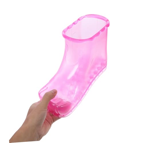 Zapatos de baño para pies PVC rojo rosado pequeño miniatura 3