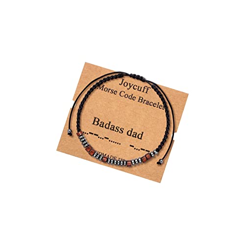 Joycuff Gifts For Men Funny Bracelets For Dad Father Morse Code Bracelet For Men Birthday Unique Jewelry For Dad Birthday Father's Day Gift From Daughter Son #TOP7
