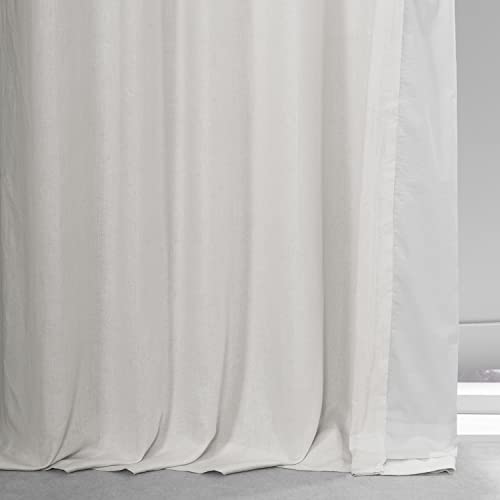 Hpd Half Price Drapes French Linen Curtains For Room Decorations Light Filtering 50 X 96 (1 Panel), Ln-Xs1704-96, Crisp White #TOP7
