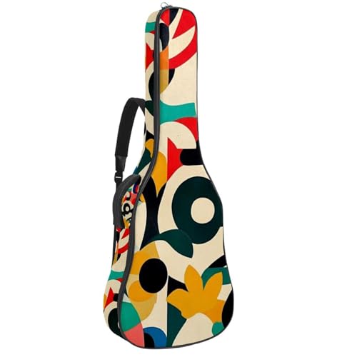 Sac guitare électrique vintage coloré aux finitions florales élégantes