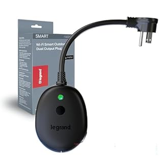 Legrand Wi-Fi Outdoor Dual Output Matter Smart Plug, Effortless Setup, Enhanced Compatibility with Apple HomeKit, Google Home, Alexa & SmartThings, Matter Smart Home, Pack of 1 WWMP31