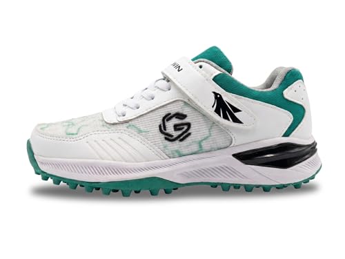 Image of GOWIN Hawk Cricket Shoes for Men | PVC+TPU Upper with Velcro Strap | EVA & Rubber Sole | Lightweight & Comfortable | Turf & Hard Ground | Training & Tournament Sports Shoes