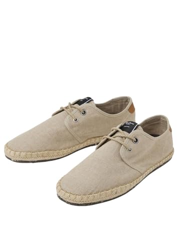 Pepe Jeans Para Hombre. PMS10316 Zapatillas Lino Tourist Claic Taupe (44), Tela, Plano, Cordones, Casual - 2
