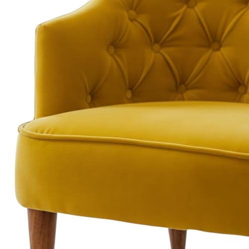 Image of Living Room | Lounge Chair| Tufted Buttons Backrest | Internal Structure | Solid Wood | Accent Chair | for Home & Furniture | Outdoor & Indoor | Durable | Modern Design