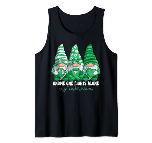 Gnomos de cinta verde del mes de concienciación del trasplante de órganos Camiseta sin Mangas