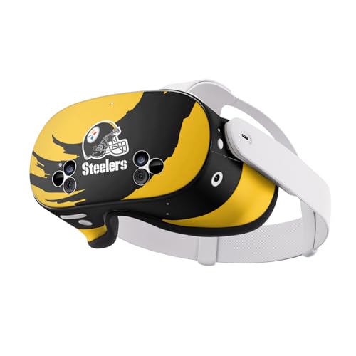 Skin NFL Pittsburgh Steelers pour Meta Quest 3S Head Case Designs autocollant vinyle de protection