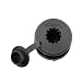 Scotty #444-BK Compact Round Threaded Flush Deck Mounting Bracket Black Sealed bottom with Rain Cap