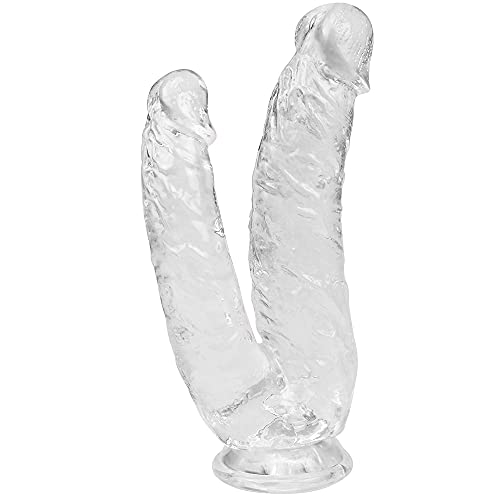 Dilbo for Women Realist Realistic Classic Silicone Double Dick Wand with Strong Suction Cup for Hands-Free Play Adult Pleased Tool 3x12