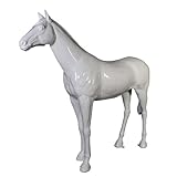 LM Treasures White Horse Life Size Statue Modern Farm Animal Classy Prop Display Decor