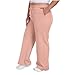 Plus Size Sweatpants for Women - Casual Drawstring Wide Legged Athletic Pant, Fleece Fall Fashion, Workout Clothes Pink Women's Joggers L