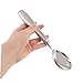BESTYASH Adaptive Spoon Set for Elderly Disabled Weighted Stainless Steel Cutlery Ergonomic Anti-Shake Spoons for Tremor Support Rehabilitation Dining