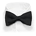 Mens Classic Pre-Tied Satin Formal Tuxedo Bowtie Adjustable Length Large Variety Colors Available, by Platinum Hanger (Black)