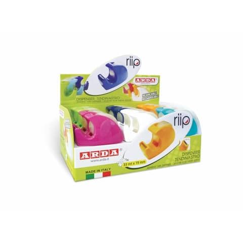 Arda Chiocciole da Tavolo per Nastro Adesivo Colori Assortiti-Espositore da, Multicolore, 8007024013476