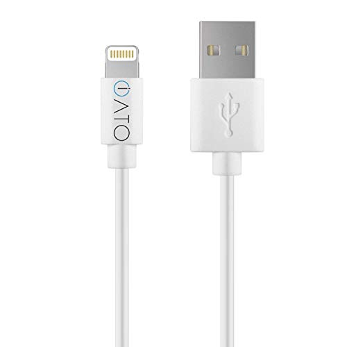 iATO Lightning Cable [Apple MFi Certified] iPhone Charger Cable. Fast Charging Lightning to USB Wire for iPhone 12 Mini Pro Max SE 11 Pro Max XR Xs Max X 10 8 7 6s 6 Plus 5s 5c 5 iPad iPod. 1m. White