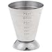 75ml Metal Meter Cup Drink Narzędzie W/ml/Oz Uncja Mieszane Koktajl Zlewki 0.5-2.5oz / 15-75 ml / 1-5TBSP (Color : Silver)