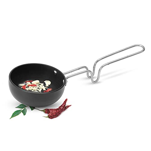 MILTON Pro cook Hard Anodized 12 cm Tadka Pan, for Spice Tempering/Seasoning, Sturdy Stainless Steel...