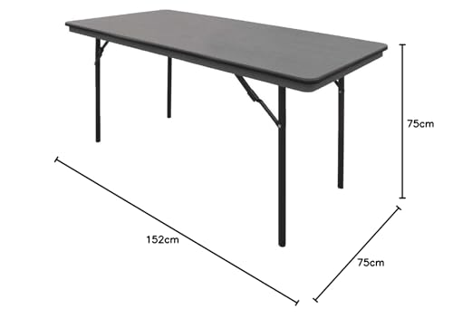 Table portable intérieure et extérieure grise à 5 pieds pour simplifier vos réceptions