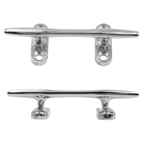 ZONADAH 8 Inch Stainless Steel Marine Boat Cleat 200mm Open Base Dock Rope Cleat with Screws - Image 4