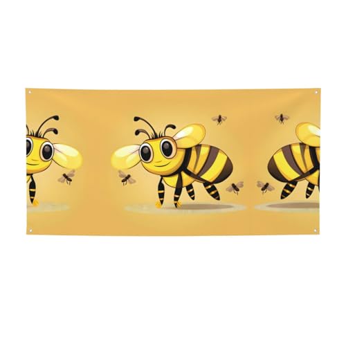 Bonita Pancarta De Fiesta Versátil Con Estampado De Abeja De Dibujos Animados, Las Mejores Banderas Para Eventos, Decoraciones De Fiesta De Cumpleaños