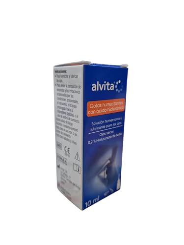 Alliance Alvita Gotas Humedas con ácido hialurónico [solución humectante y lubricante para ojos],0,2% Hialuronato de sodio, 10 ML