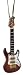 Miniature Brown Stratocaster Electric Guitar Christmas Ornament 4"