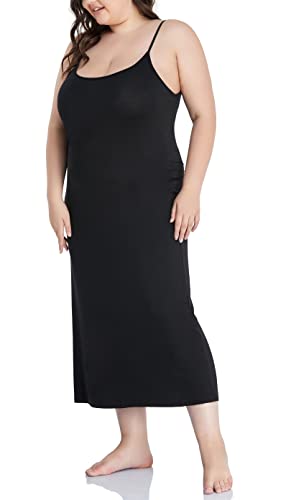Women's Full Slip for Under Dresses Plus Size Long Nightgown Cami Dress3