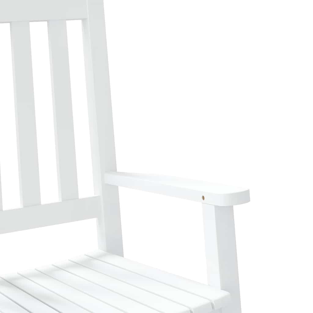 VidaXL Mecedora para Niños de Madera Maciza de Álamo Blanca - Exterior y Jardín - Pequeña