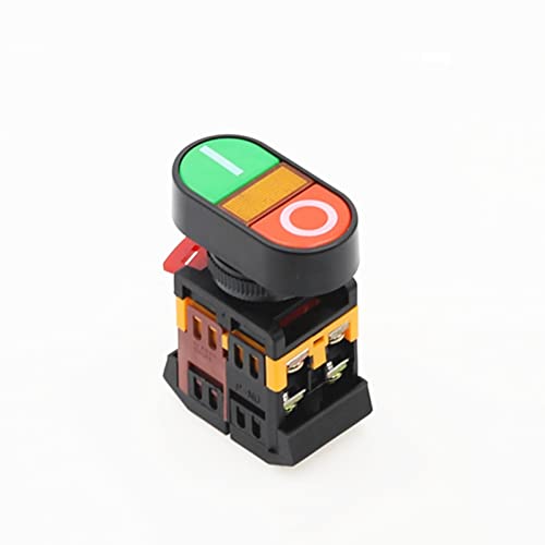 Interruptor de doble pulsador APBB-22N con lámpara LED de 220V