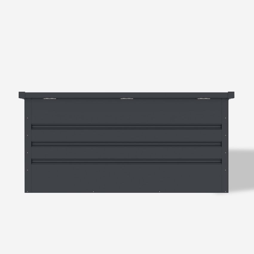 Produce Shop Baule da Esterno Giardino Contenitore in Acciaio 132x61x62cm Chamonix