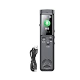 Sprachrekorder für Meetings, digitales Diktiergerät – Tonrecorder mit Stift mit Schnellaufnahme, Rauschunterdrückung, Diktiergerät HD mit Doppelmikrofonen und großem Scher