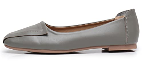 Venuscelia Women's Plain Dance Flats Shoe (7 M Us,Grey) #TOP1