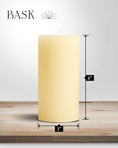 Mottled Pillar Candles By Bask - Set Of 6-3" X 6" Dripless Unscented Candles In Ivory For Home Decor, Relaxation & All Occasions #TOP1